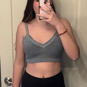Gray/Grey Crop Top